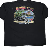 Honolulu Harley Davidson Graphic T-Shirt - 3XL Black Cotton