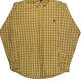 Polo By Ralph Lauren Checked Shirt - Large Yellow Cotton
