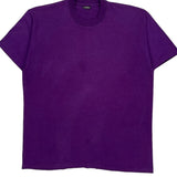 Single Stitch 90S Blank Unbranded T-Shirt - XL Purple Cotton Blend