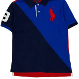 Age 10-12 Polo By Ralph Lauren Graphic Polo Shirt - Large Blue Cotton