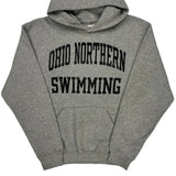 Ohio Northern Swimming Russell Athletic College Hoodie - Medium Grey Cotton Blend