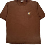 Carhartt T-Shirt - Large Brown Cotton