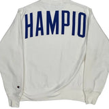 Reverse Weave Champion Spellout Sweatshirt - Medium White Cotton