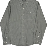 Levis Striped Shirt - XL Grey Cotton