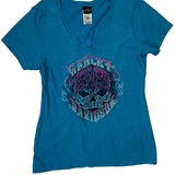 Las Vegas Harley Davidson Graphic T-Shirt - Large Blue Cotton