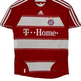 Bayern Munich Adidas 2007-08 Home Football Shirt - Small Red Polyester