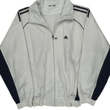 Adidas Track Jacket - Medium White Polyester