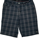 Oakley Checked Shorts - 31W 12L Grey Cotton
