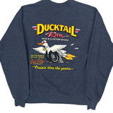Ducktail Run Rod & Custom Show Hanes Graphic Sweatshirt - Medium Blue Cotton Blend