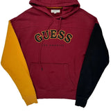 Guess Spellout Hoodie - Small Black Cotton
