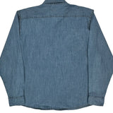 Wrangler Denim Shirt - 2XL Blue Cotton
