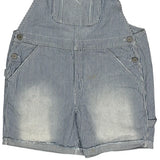 Dickies Striped Overalls - XL Blue Cotton