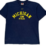 Michigan Nike College T-Shirt - Medium Navy Cotton
