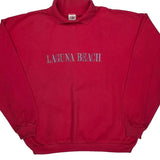 Laguna Beach Crazy Shirt Collared 1/4 Zip - Small Red Cotton