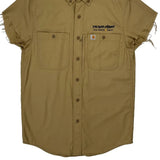 Carhartt Short Sleeve Shirt - Small Khaki Cotton