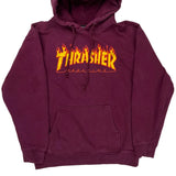 Thrasher Hoodie - Small Burgundy Cotton Blend