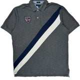 Custom Fit Tommy Hilfiger Striped Polo Shirt - XL Gray Cotton