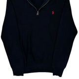 Polo By Ralph Lauren 1/4 Zip - Large Black Cotton
