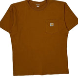 Carhartt T-Shirt - Large Brown Cotton