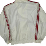 Adidas Striped Windbreaker - Medium White Nylon