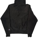Reverse Weave Champion Spellout Hoodie - Small Black Cotton