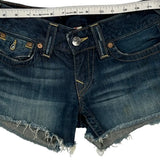 True Religion Denim Shorts - 30W US 2 Blue Cotton