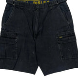 Bisley Cargo Shorts - 34W 11L Black Cotton