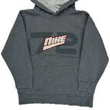 Age 10-12 Nike Graphic Hoodie - Medium Gray Cotton Blend