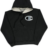 Champion Hoodie - Large Black Cotton Blend