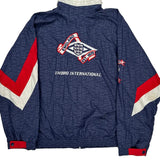 1990-92 England Umbro Football Windbreaker - Medium Blue Polyester