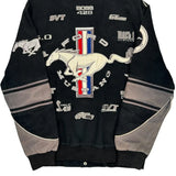 Mustang Fordham Ford Nascar Bomber Jacket - Medium Black Cotton