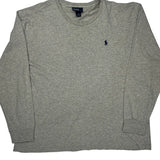 Polo By Ralph Lauren Long Sleeve T-Shirt - XL Grey Cotton