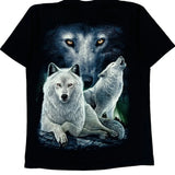 Glow In The Dark Rock Eagle Single Stitch T-Shirt - Large Black Cotton