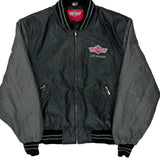 Street Machine Graphic Bomber Jacket - Medium Black Polyester