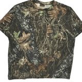 Jerzees Camo T-Shirt - 2XL Green Cotton