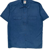 Brill Metal Works Dickies Short Sleeve Shirt - Large Blue Polyester Blend