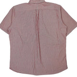 Tall Polo By Ralph Lauren Striped Short Sleeve Shirt - XL Red Cotton