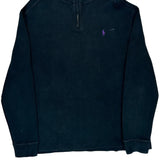 Polo By Ralph Lauren 1/4 Zip - Large Black Cotton