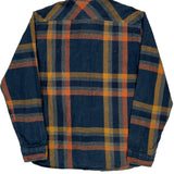 Levis Checked Flannel Shirt - XL Blue Cotton