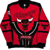 Chicago Bulls Starter Graphic Varsity Jacket - 2XL Black Polyester