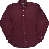 Ralph Lauren Shirt - Large Burgundy Cotton