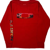 Age 10 Oakley Long Sleeve T-Shirt - Medium Red Cotton
