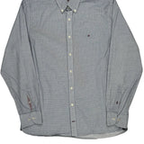 Tommy Hilfiger Checked Shirt - Large Gray Cotton