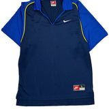 Nike Polo Shirt - Large Blue Polyester
