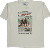 Kentucky Derby 2000 All Sports Graphic T-Shirt - XL White Cotton