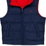 Age 8-10 Polo By Ralph Lauren Reversible Vest - Small Navy Down And Feather
