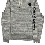 Carhartt Striped Hoodie - Medium Grey Cotton Blend