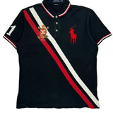 Polo By Ralph Lauren Striped Polo Shirt - Large Red Cotton