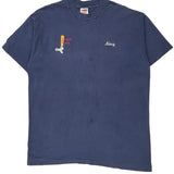 Nancy Fruit Of The Loom Single Stitch T-Shirt - Medium Blue Cotton