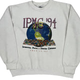 Made In USA Lee Graphic Sweatshirt - 2XL White Cotton Blend